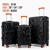 Voyager Elite 3-Piece Hardside Luggage Set(BLACK)