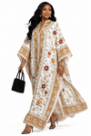 Golden Bloom Luxe Kaftan Dress