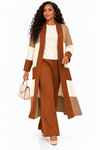 PREORDER 18- BROWN 3-PIECE  KNIT PANT SET