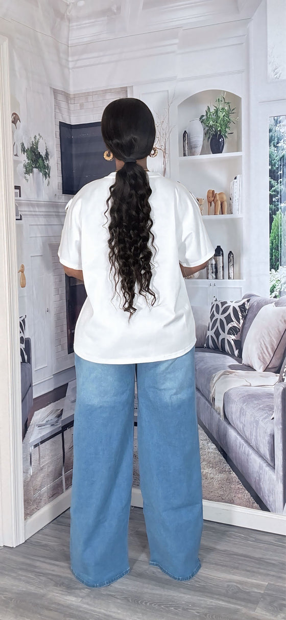 2-piece Luxe Mirror Disc Denim Set