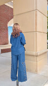 Midnight Galaxy Luxury Denim pants Set