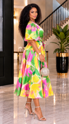 Timeless Charm Wrap Midi Dress(Floral)