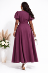 Rosette Grace belted Maxi Dress(Rose pink)
