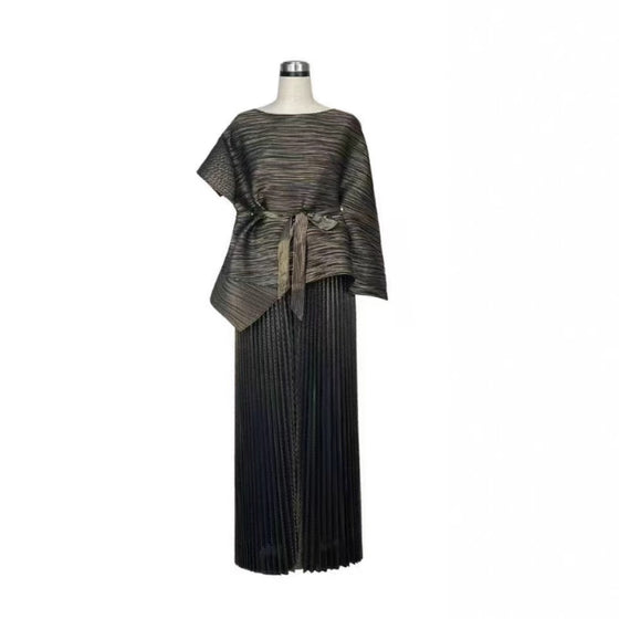 MULTI MIYAKI PLEATED SKIRT SET
