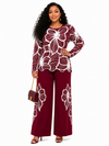 PREORDER 31-WINE  2- PIECE  KNIT PANT SET