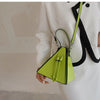 LUXE PYRAMID MINI HANDBAG – NEON GREEN
