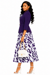 Royal Grace Abstract Flare Dress SET