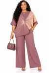 PREORDER 26- PINK 2- PIECE  KNIT PANT SET