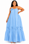 The Garden Bloom Maxi Dress(Blue)