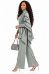 PREORDER 17 - GRAY  3-PIECE  KNIT PANT SET