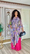 2 piece multi color Painted Bloom MIYAKI Pleated Set(PREORDER)