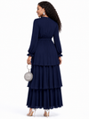 Serenity Layers Maxi Dress(Navy)