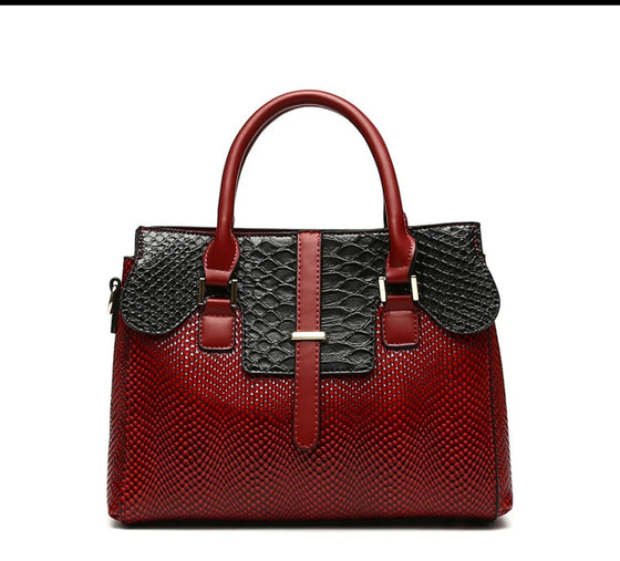 RED CROCODILE PATTERNS FASHION BAG(BACKORDER)