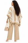 PREORDER 17 - BEIGE  3-PIECE  KNIT PANT SET