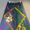 Neon Disco Wide-Leg Denim(Bottom)
