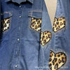 Leopard Luxe Heart Denim Palazzo Set