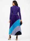 Monarch Luxe Pleated Blazer MIYAKI Dress(purple)