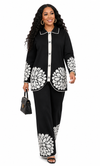 PREORDER 30- BLACK 2- PIECE  KNIT PANT SET