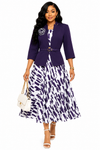 Royal Grace Abstract Flare Dress SET