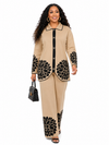PREORDER 30- KHAKI 2- PIECE  KNIT PANT SET