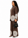 PREORDER 30- BROWN 2- PIECE  KNIT PANT SET