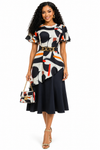 Modern Art Elegance Midi Dress