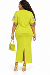 PREORDER 13 - LEMON 2 PIECE SKIRT SET