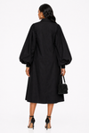 Golden Muse Luxe Shirt Dress(Black)
