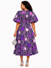 Timeless Charm Wrap Midi Dress(checkered)