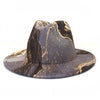 Marble Swirl Wool Fedora Hat(gray)