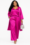 Fuchsia Luxe 3-Piece Palazzo Set