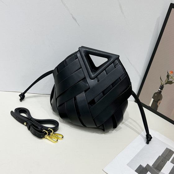 Woven Geometric Handle Bag