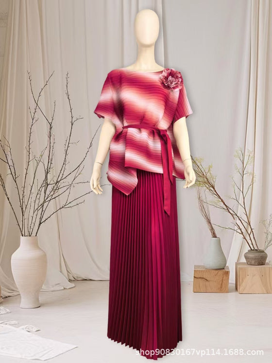 Multiple colors MIYAKI SKIRT SET