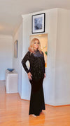 Starlight Radiance Velvet Gown(BLACK)