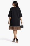 The Chic Art Muse Tulle Hem TOP  (Black)