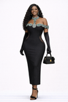 Midnight Emerald Royale Sculpt Bodycon Dress