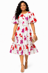 Floral Romance Tiered Midi Dress