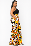 Bold geometric print palazzo pant