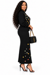 PREORDER 14 – BLACK KNIT SKIRT SET