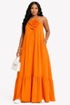 The Rosette Breeze Maxi Dress(Orange)