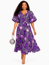 Timeless Charm Wrap Midi Dress(checkered)