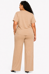 Crystal Luxe Lounge Pant Set(Khaki)