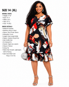 Artistic Flair Ruffle Midi Dress(Black floral)