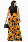 Royal Flow Palazzo Pants(Mustard/Black)