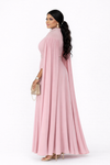 Rosette Grace Cape Maxi Dress(PEACH)