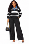 PREORDER 10 - BLACK 2- PIECE KNIT PANT SET