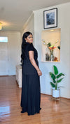 2 PIECE POWER PLEATS LUXE PALAZZO PANT SET(BLACK)