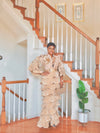 Champagne Royal Ruffle Couture Gown