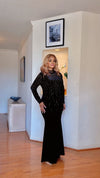 Starlight Radiance Velvet Gown(BLACK)