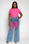 Painted Wings Wide-Leg Denim(Bottom)